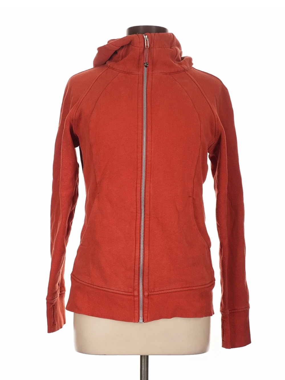 Lululemon Scuba Full-Zip Hoodie Red Rock Size 10 Cotton Fleece - Picture 5 of 10